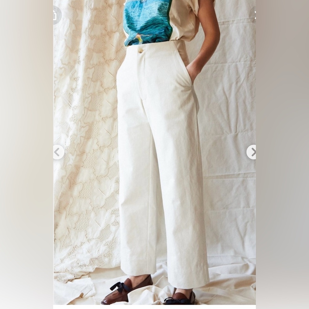 Caron Callahan  Dexter Pants/Cream Cancas - Picture 2 of 8